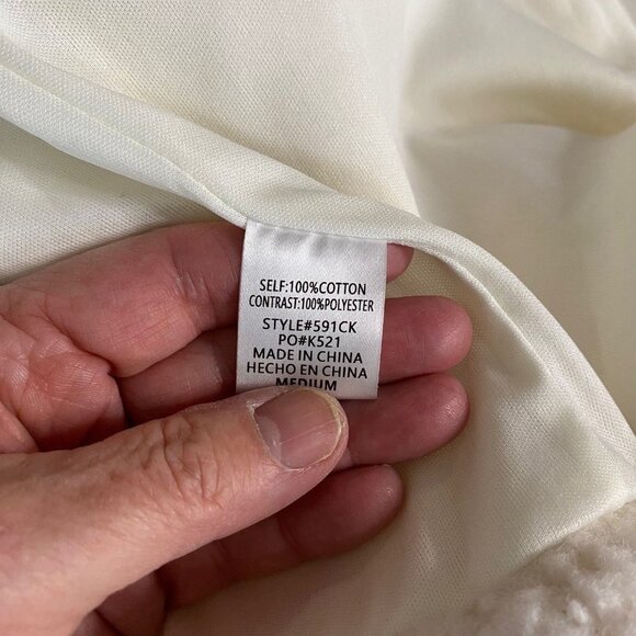 AEMI + Co Doro Denim Jacket Sherpa washed denim Size M Boutiques Boho Relaxed Fi - Picture 11 of 13